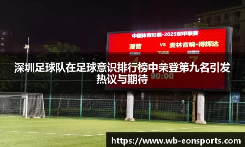 深圳足球队在足球意识排行榜中荣登第九名引发热议与期待